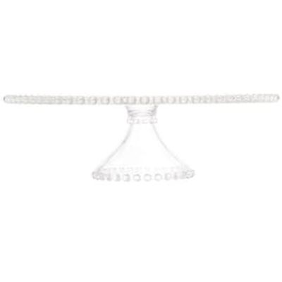 Prato para Bolo Wolff Pearl com Pedestal em Cristal - 31 cm