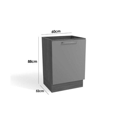 Balcão Cozinha P-cooktop Botanic M629 Top 1 Porta C-tampo 60cm Nogueira-oliva-nogueira - Kappesberg