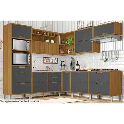 Balcão Cozinha P-cooktop Imperatriz 1 Porta E 1 Gaveta C- Tampo 80cm Freijo-off White - Nesher