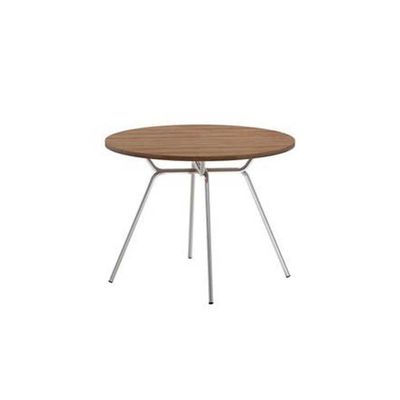 Mesa Para Cozinha 1588 Aço C-tampo Madeirado 100cm Freijo C- Prata - Carraro