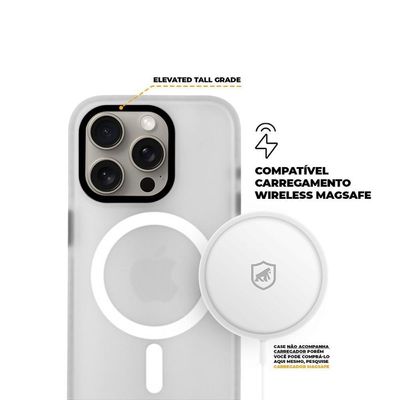 Capa Magsafe Pro Para Iphone 15 Pro - Transparente - Gshield