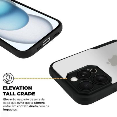 Capa Para Iphone 15 - Dual Sense Preta - Gshield