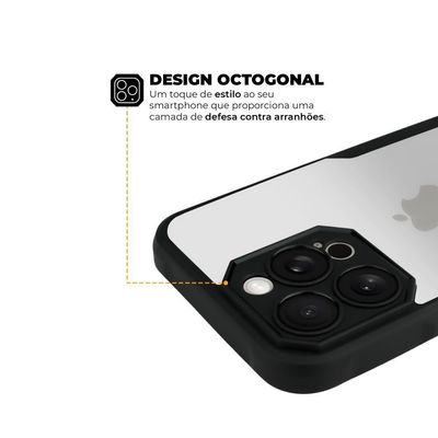 Capa Para Iphone 15 - Dual Sense Preta - Gshield