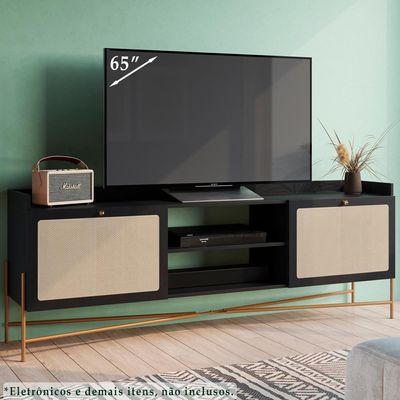 Rack Para Tv 65 Pol 183 Cm Pes Metal 28930 Oslo Nero Artesano Nero