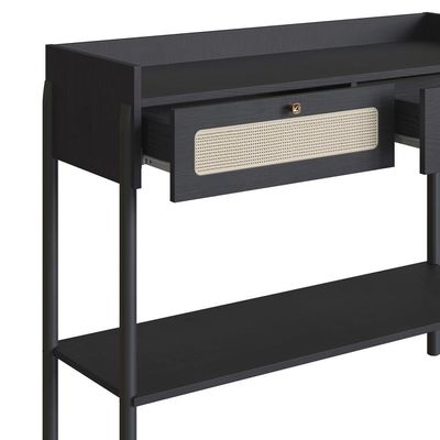 Aparador 2 Gavetas Palhinha 27936 Linha Oslo Nero Artesano Nero