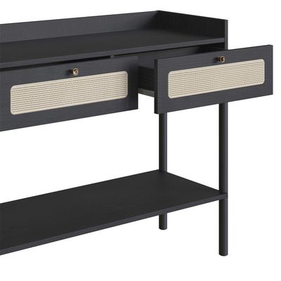 Aparador 2 Gavetas Palhinha 27936 Linha Oslo Nero Artesano Nero