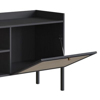 Rack Para Tv 65 Pol 183 Cm Pes Madeira 27930 Oslo Nero Artesano Nero