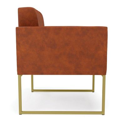 Poltrona Elisa Corano Nozes Base Metálica Industrial Dourado - D\'rossi