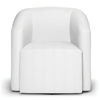 Poltrona Stella Max Corino Branco Base Giratória - D\'rossi