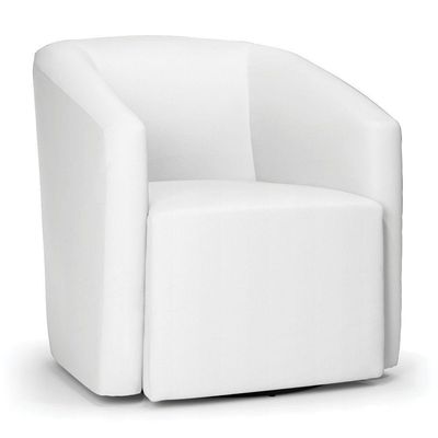 Poltrona Stella Max Corino Branco Base Giratória - D\'rossi