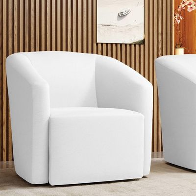 Poltrona Stella Max Corino Branco Base Giratória - D\'rossi