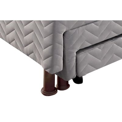 Cama Box Base C-2 Auxiliares Solteiro Universal Rústico Bordado White (88x188x32) - Paropas