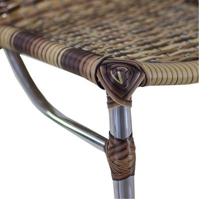 Kit 4 Banquetas Alumínio Alta Com Encosto Para Bar Balcão Edícula Cozinha Capuccino