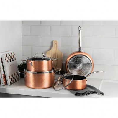 Jogo De Panelas Com Fundo De Indução 4 Peças Copper Brinox Cobre