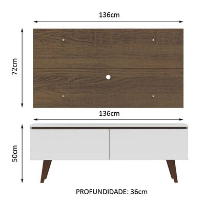 Rack e Painel para TV até 55" Le Mans 2 Portas Madesa