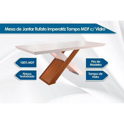 Sala de Jantar Completa 180Cm + 6 Cadeiras Imbuia Chocolate Capuccino