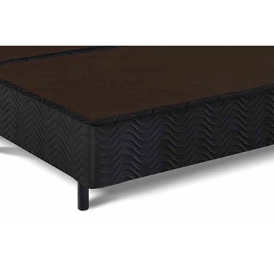 Cama Box Base Solteiro Universal Suede Black (88X188X20) - Costa Rica