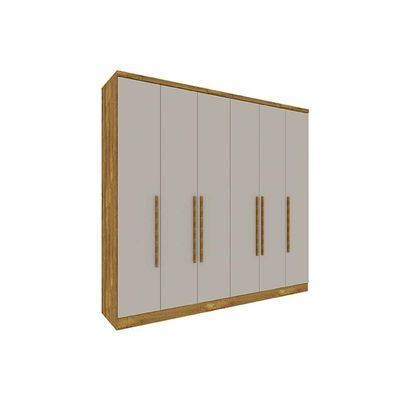 Guarda Roupa 6 Portas Veneza C- E 4 Gavetas Branco-neve - Tcil Móveis