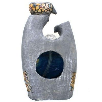 Fonte Água Decorativa Resina Cascata Iluminação Led Bivolt