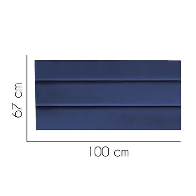 Painel Estofada Argentina 100cm Solteiro Para Cama Box Quarto Suede Azul Marinho