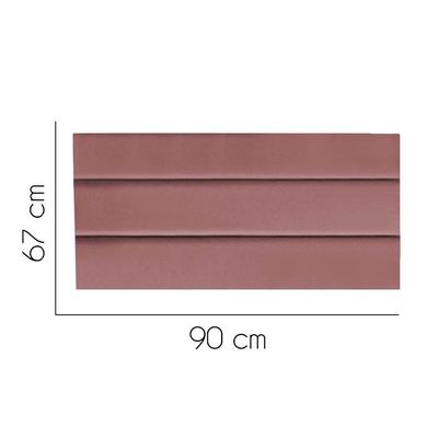 Painel Estofada Argentina 90cm Solteiro Para Cama Box Quarto Suede Rose Gold