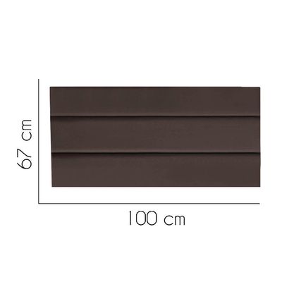 Painel Estofada Argentina 100cm Solteiro Para Cama Box Quarto Corino Marrom