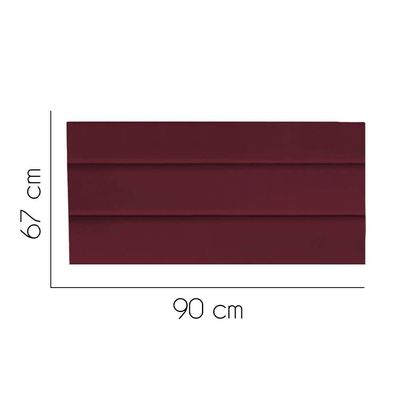 Painel Estofada Argentina 90cm Solteiro Para Cama Box Quarto Suede Bordô