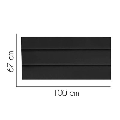 Painel Estofada Argentina 100cm Solteiro Para Cama Box Quarto Corino Preto