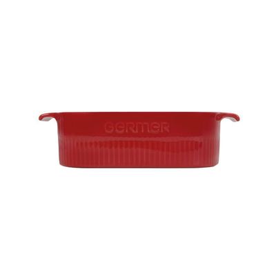 Travessa Quadrada Em Porcelana Assar E Servir 21x21cm Germer Vermelho