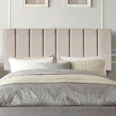 Painel Estofada Carla 90cm Solteiro Para Cama Box Quarto Corino Bege