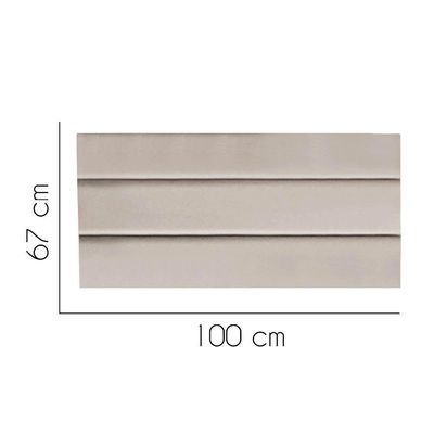 Painel Estofada Argentina 100cm Solteiro Para Cama Box Quarto Corino Bege