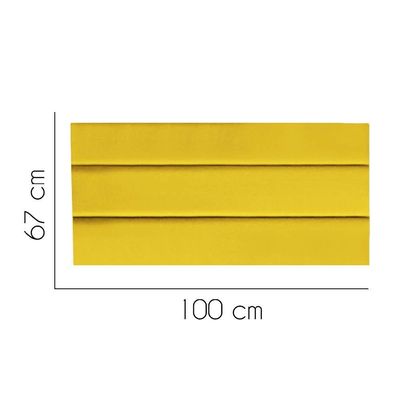 Painel Estofada Argentina 100cm Solteiro Para Cama Box Quarto Suede Amarelo