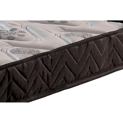 Cama Box Solteiro: Colchão Espuma Paropas D45 Pasquale Black + Base Crc Suede Black(88X188)