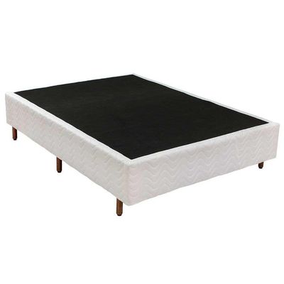 Cama Box Casal: Colchão Molas Ensacadas Paropas Masterpocket Blue + Base Crc Rústico White(138X188)