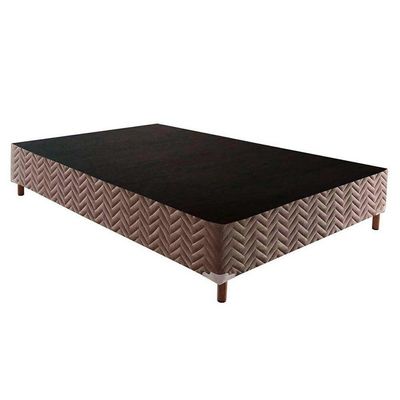 Cama Box Solteiro: Colchão Espuma D33 Paropas /ep Confort Ultra FirmeBase Rústico Brown(88x188)
