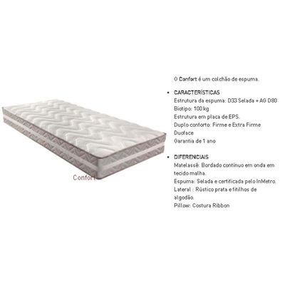 Cama Box Casal: Colchão Anatômico Paropas D33/Ag65 Confort + Base Crc Suede Gray(138X188)