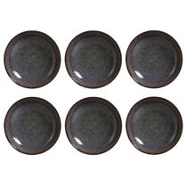 Conjunto De Pratos Fundos 06 Peças Linhas Titanium Porto Brasil