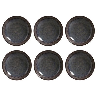 Conjunto De Pratos Fundos 06 Peças Linhas Titanium Porto Brasil