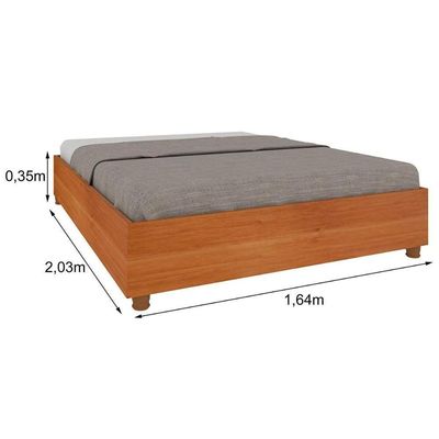 Cama De Casal Queen Mônaco Cinamomo - Tcil Móveis