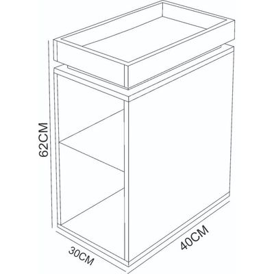 Mesa De Cabeceira Lateral Branco Em Mdf