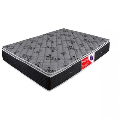 Colchão Queen Molas Bonnel 158x198x22cm Prorelax Preto Com Cinza