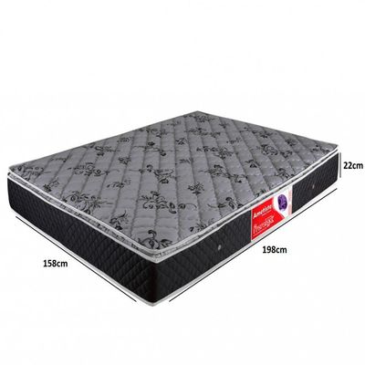 Colchão Queen Molas Bonnel 158x198x22cm Prorelax Preto Com Cinza