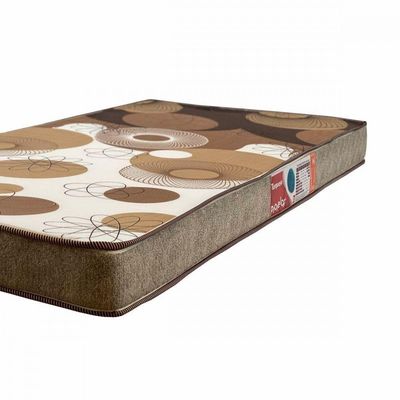 Colchão Solteiro Espuma D33 Turquesa 78cm X 188cm X 12cm Marrom Estampado Prorelax Marrom