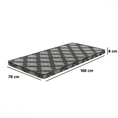 Colchão Colchonete Solteiro Iris D20 078x188x08 Cinza Estampado Prorelax Cinza