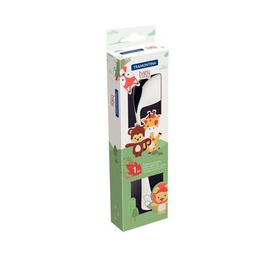 Colher Infantil Para Canhoto Baby Friends Curvada Em Aço Inox Acabamento Brilho Com Desen