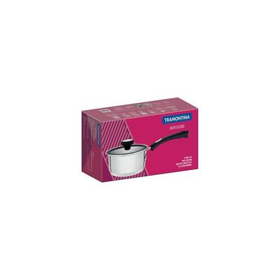 Panela Tramontina Solar Silicone Em Aço Inox Com Fundo Triplo 16 Cm 1,4 L Tramontina