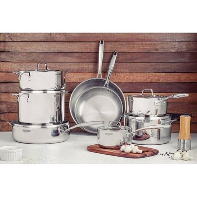 Panela Tramontina Grano Em Aço Inox Corpo Triplo Com Tampa E Cabo 20 Cm 3,1 L Tramontina
