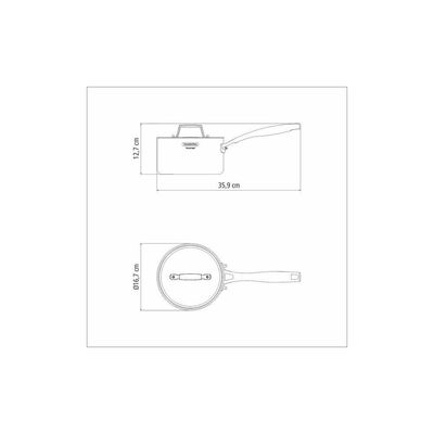 Panela Tramontina Grano Em Aço Inox Corpo Triplo Com Tampa E Cabo 16 Cm 1,7 L Tramontina