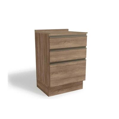 Gabinete De Cozinha Modulado Balcão Maxxi G743 3 Gavetas C-tampo 60cm Nogal-nogal - Kappesberg