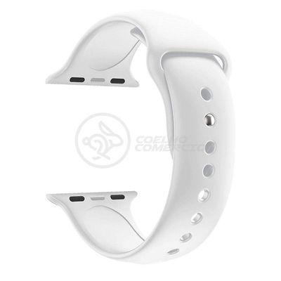 Pulseira Silicone Para Iwo Smartwatch 42mm E 44mm - Branco